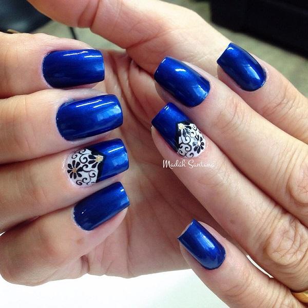 50 Blue Nail Art Designs Cuded