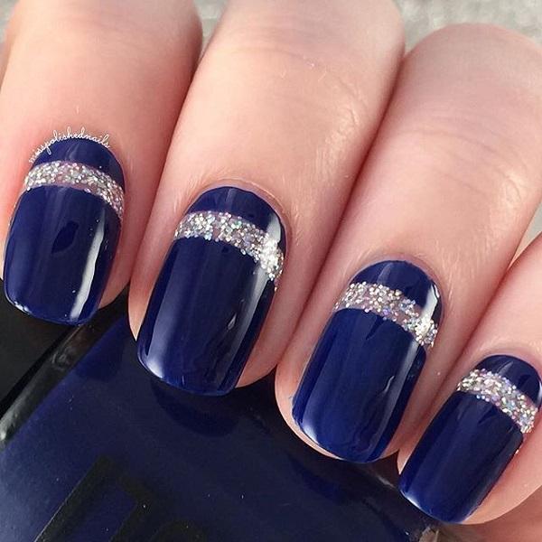 Top 25 Best Navy Blue Nail Design Ideas (2023 Update) | Heart nail designs,  Nails, Heart nails