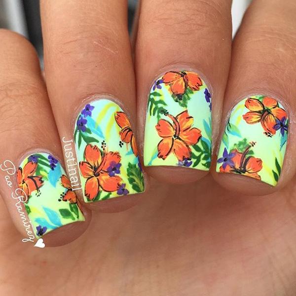Watercolor nail art-11