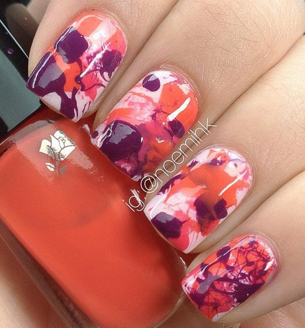 Watercolor nail art-13