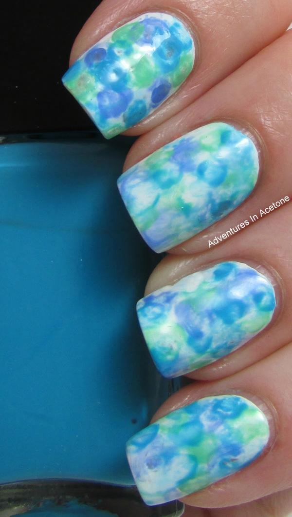 Watercolor nail art-17