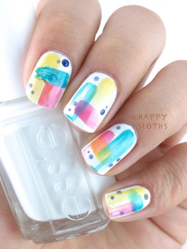 Watercolor nail art-21