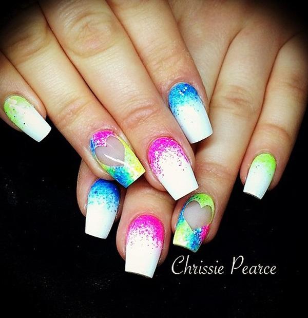 Watercolor nail art-24