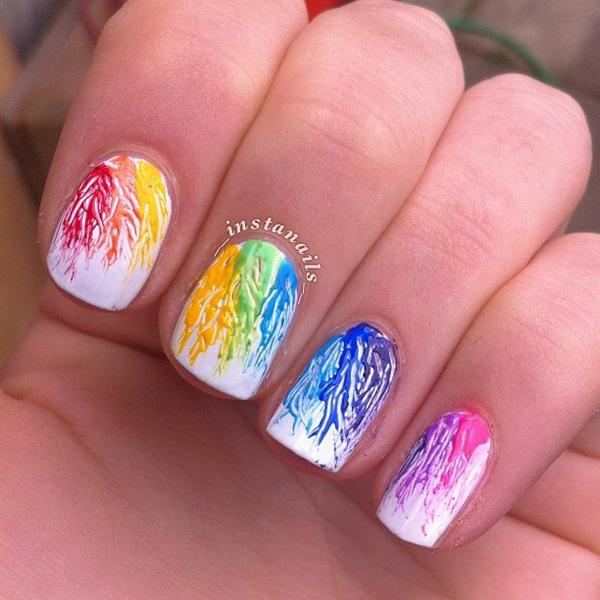 Watercolor nail art-25