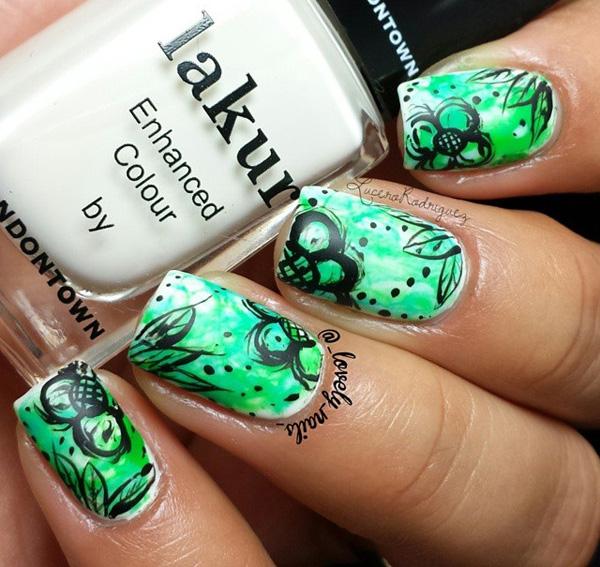 Watercolor nail art-27