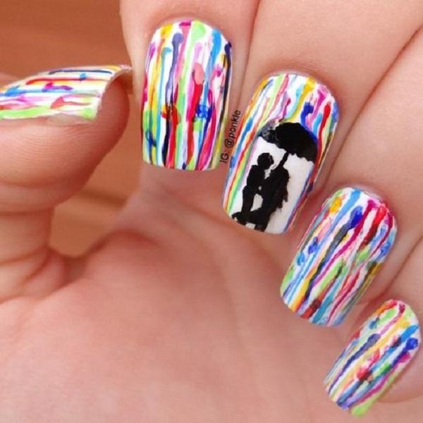 Watercolor nail art-3