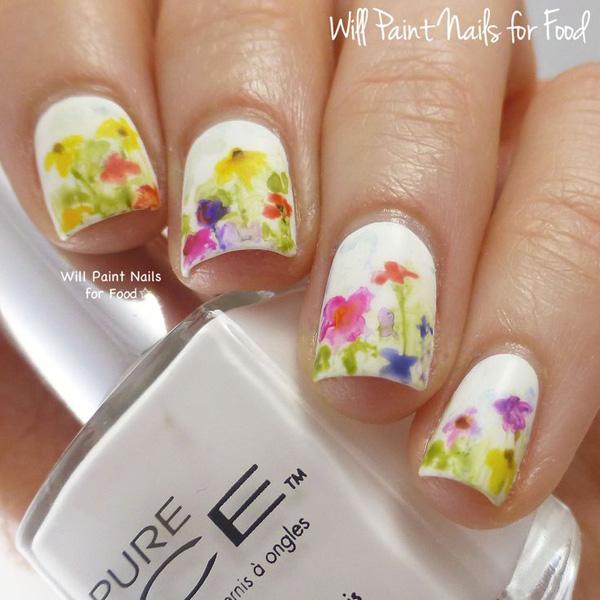 Watercolor nail art-34