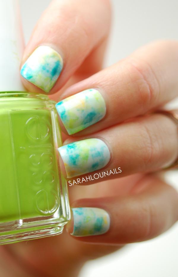 Watercolor nail art-39