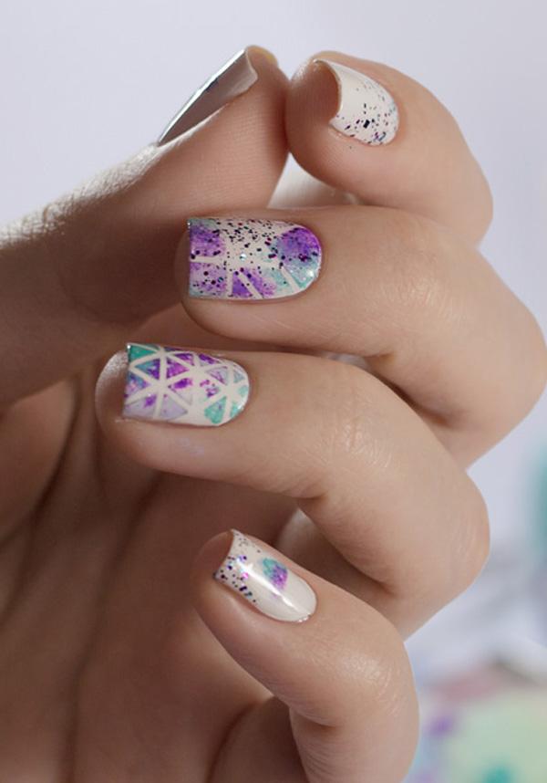 Watercolor nail art-41
