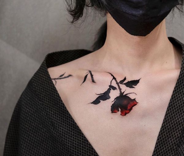 Collar Bone Name Tattoo Ideas