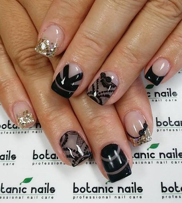 40 Black Nail Art Ideas | Art and Design