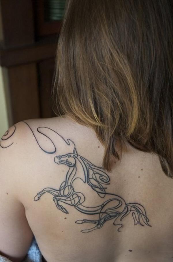 Denver Tattoo Artist on Instagram Single line horse for ashcam      mashroomink mashroomstudios singleline singlelinetattoo  denvertattoos denvertattooartist