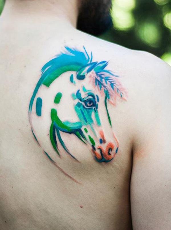 Simply Inked Running Horse Tattoo Designer Temporary Tattoo for Boys Girls  Men Women waterproof Sticker Size: 2.5 x 4 inch l Black l 2g : Amazon.in:  Beauty