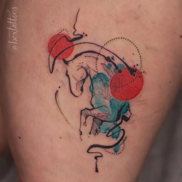 Abstract horse tattoo