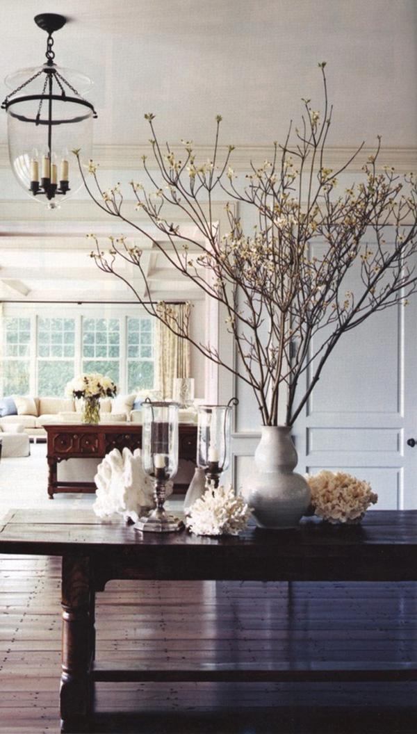 Decorative Vases and Branches, Elegant Room Decorating Ideas