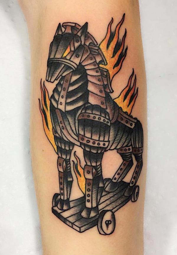 Firing trojan horse tattoo