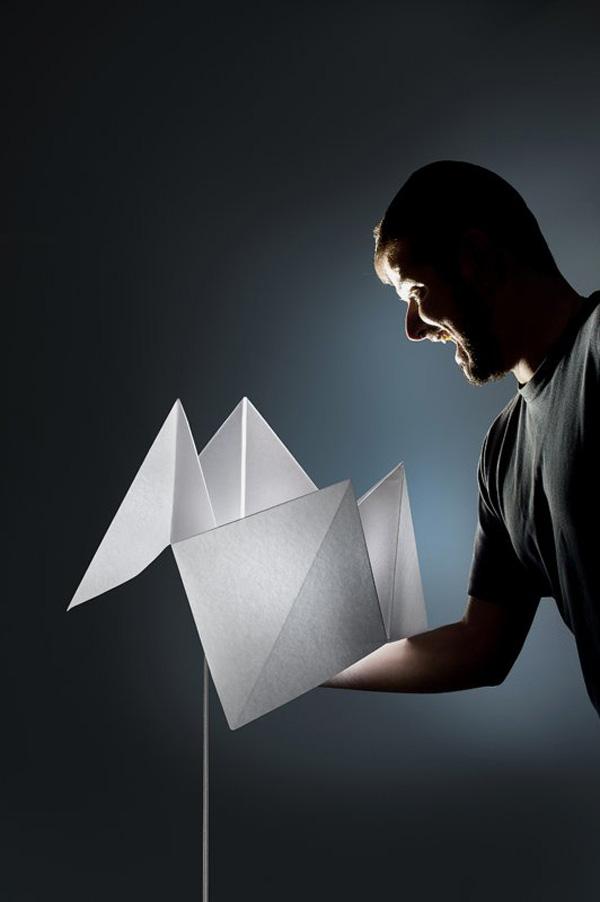Flexible Lamp Inspired of Creative and Playful Folding Paper Game