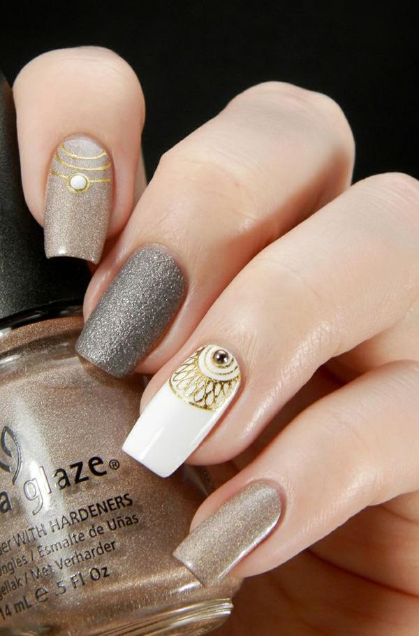 35 Gray Nail Art Designs | Art and Design