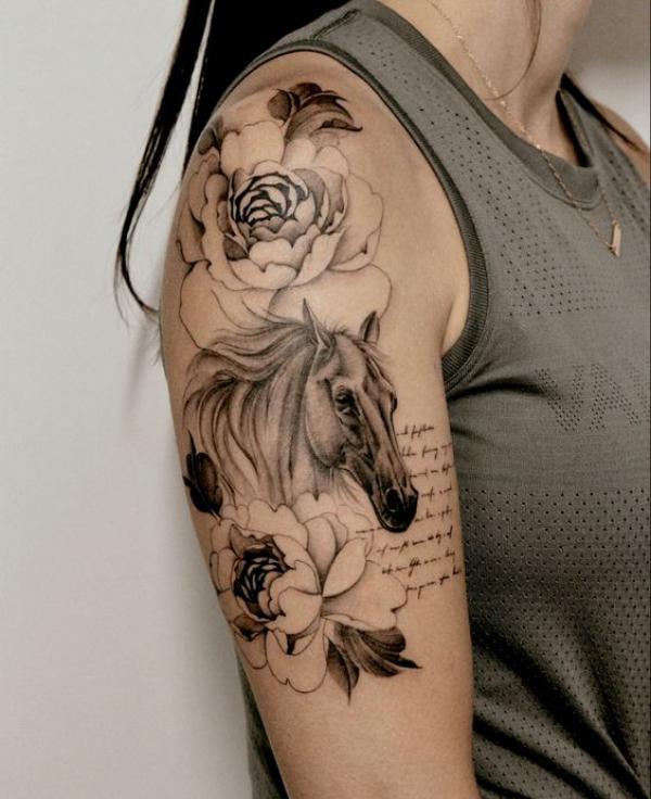 Horse and peony