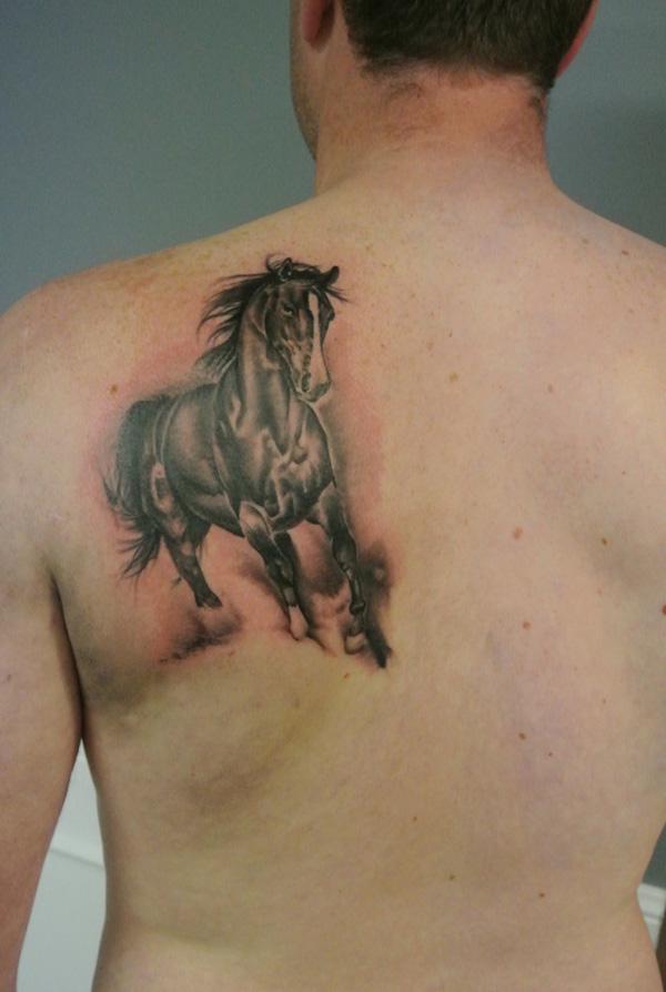 Horse shoulder blade tattoo
