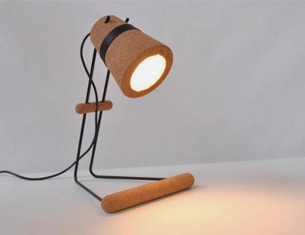 Minimalist Modular Desk Lamp Made of Cork – Kurk