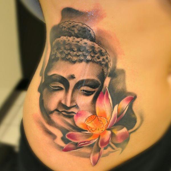 Buddha and louts Tattoo-1
