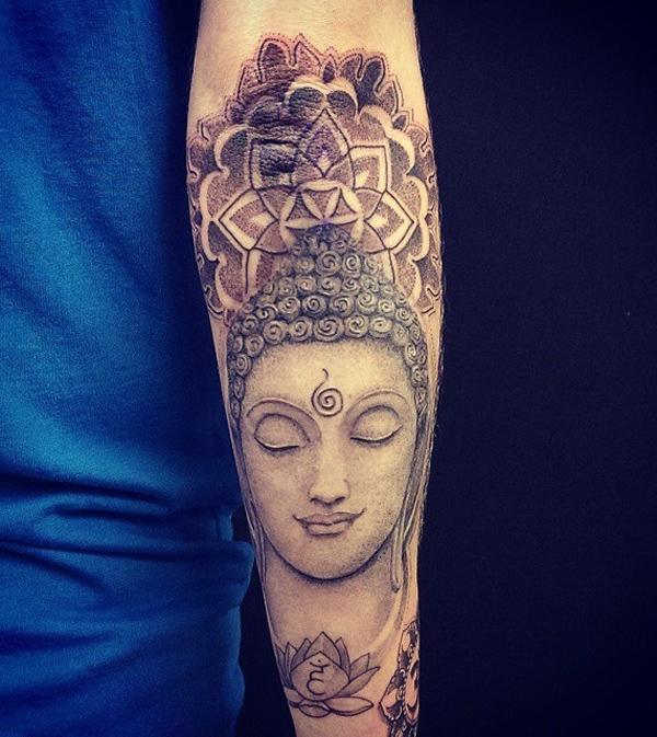 Tatuagem de Buda e mandela -15