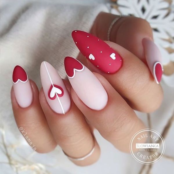 20 Valentine's Day Nails Ideas Featuring All Nail Shapes | Valentines nail  art designs, Nail designs valentines, Valentine nail art