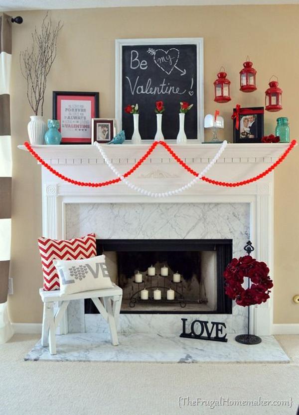 Valentine's Day Mantel