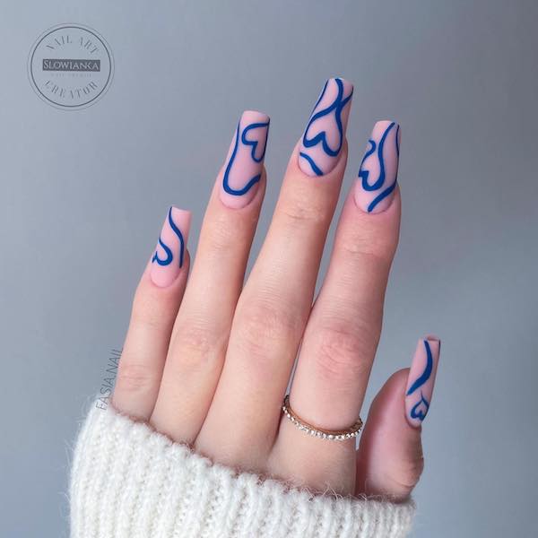 Valentine’s Day long nail