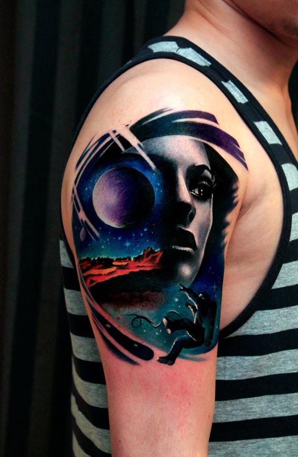 40 Space Tattoo Ideas Art And Design