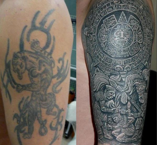 Tattoo of Cover Up Lightning Leg