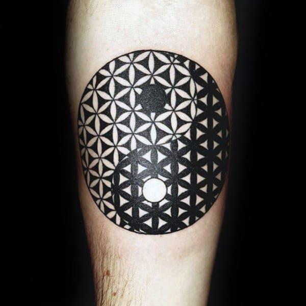 Flower of life Yin Yang Tattoo