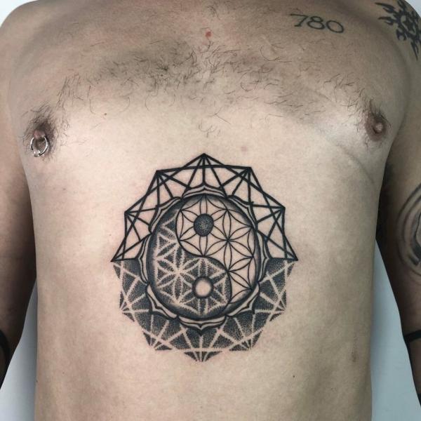 Seed of life Yin Yang Tattoo