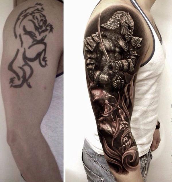 55 Incredible Cover Up Tattoos Before And After Cuded