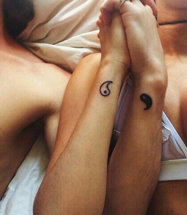 couple ink love yin yang tattoo