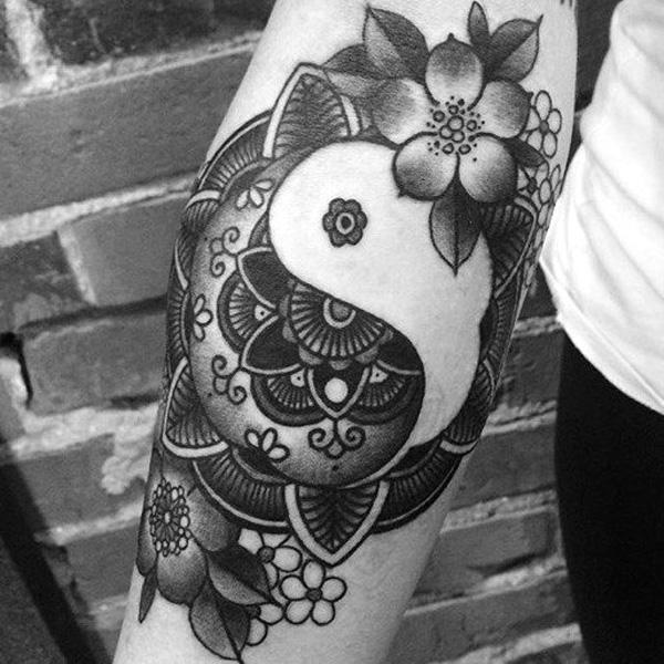 mandala yin yang sleeve tattoo-36