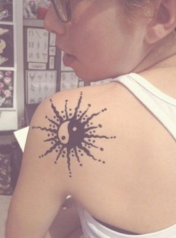 sun yin yang tattoo-34