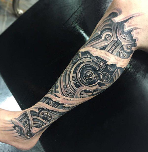 3D calf tattoo-33