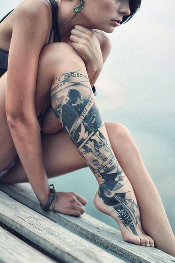 50+ Amazing Calf Tattoos | Cuded 50+ Amazing Calf Tattoos | Cuded