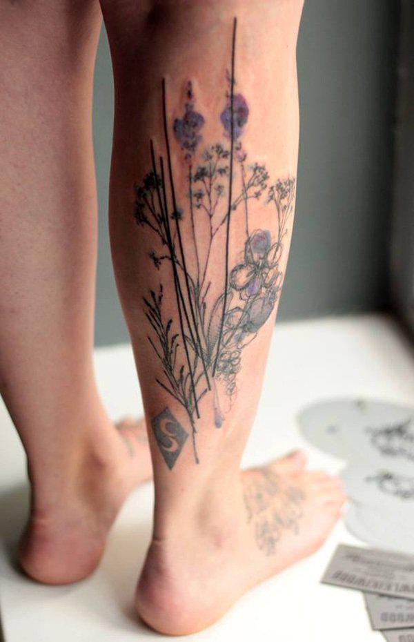 Calf tattoo-26