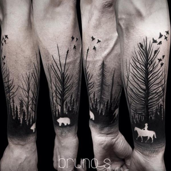 45 Inspirational Forest Tattoo Ideas Cuded