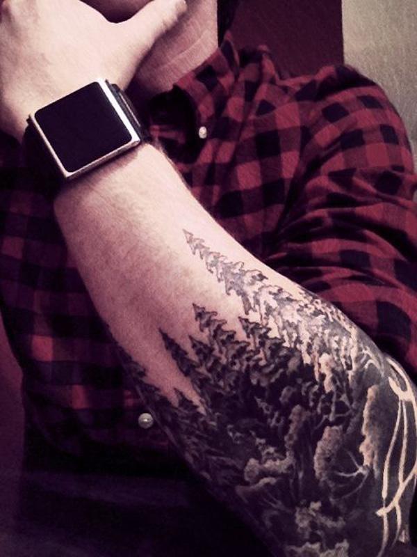 FOREARM PINE TREE TATTOO  TATTOO  CLITCHE TATTOO TV  YouTube