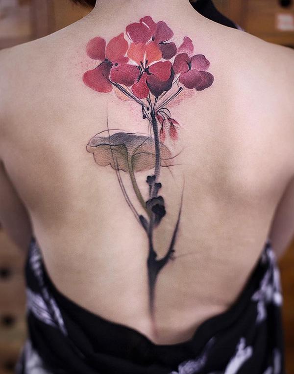 One of my most favorite pieces Birth flowers for Kyleigh spinetatto  Spine  Tattoo  TikTok