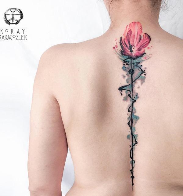 40+ Spine Tattoo Ideas for Women | Cuded
