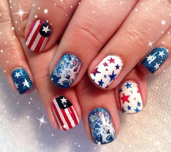 fourth of july nail-34
