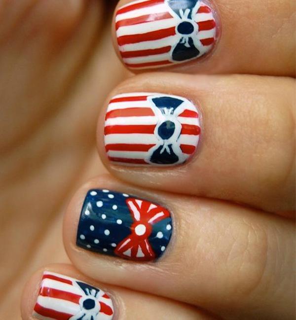 fourth of july nail-36