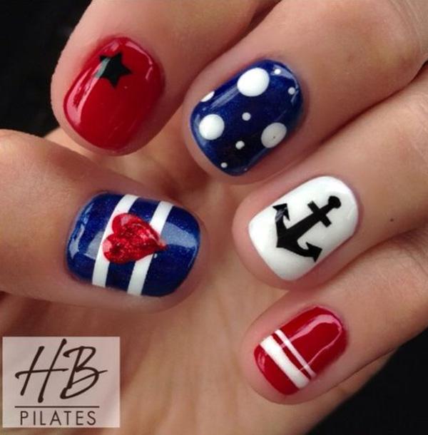 fourth of july nail-37