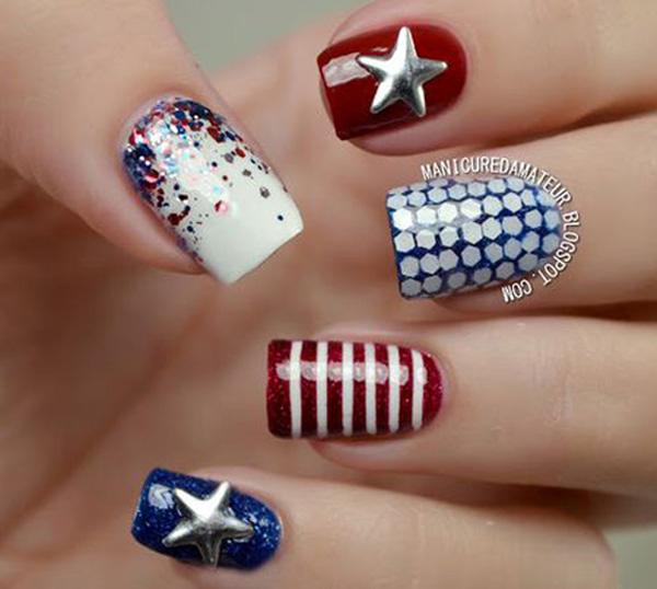 fourth of july nail-38