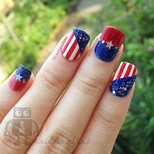 fourth of july nail-42